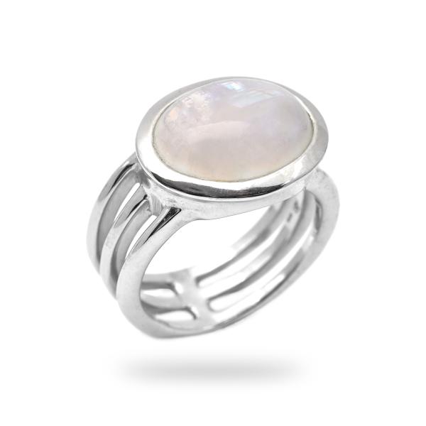 Bague pierre de lune argent Wisdom